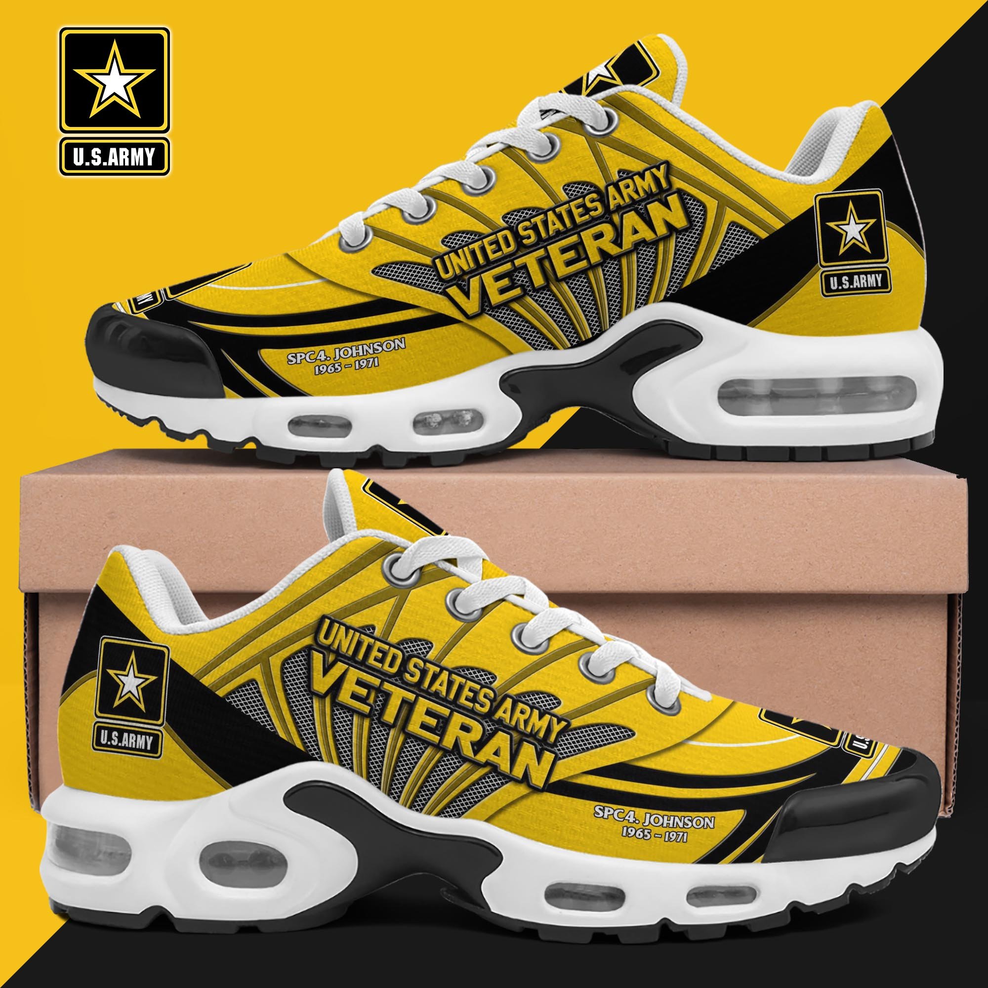 US Army TN Shoes Custom Name And Year, Military Shoes, Military Gifts PH406