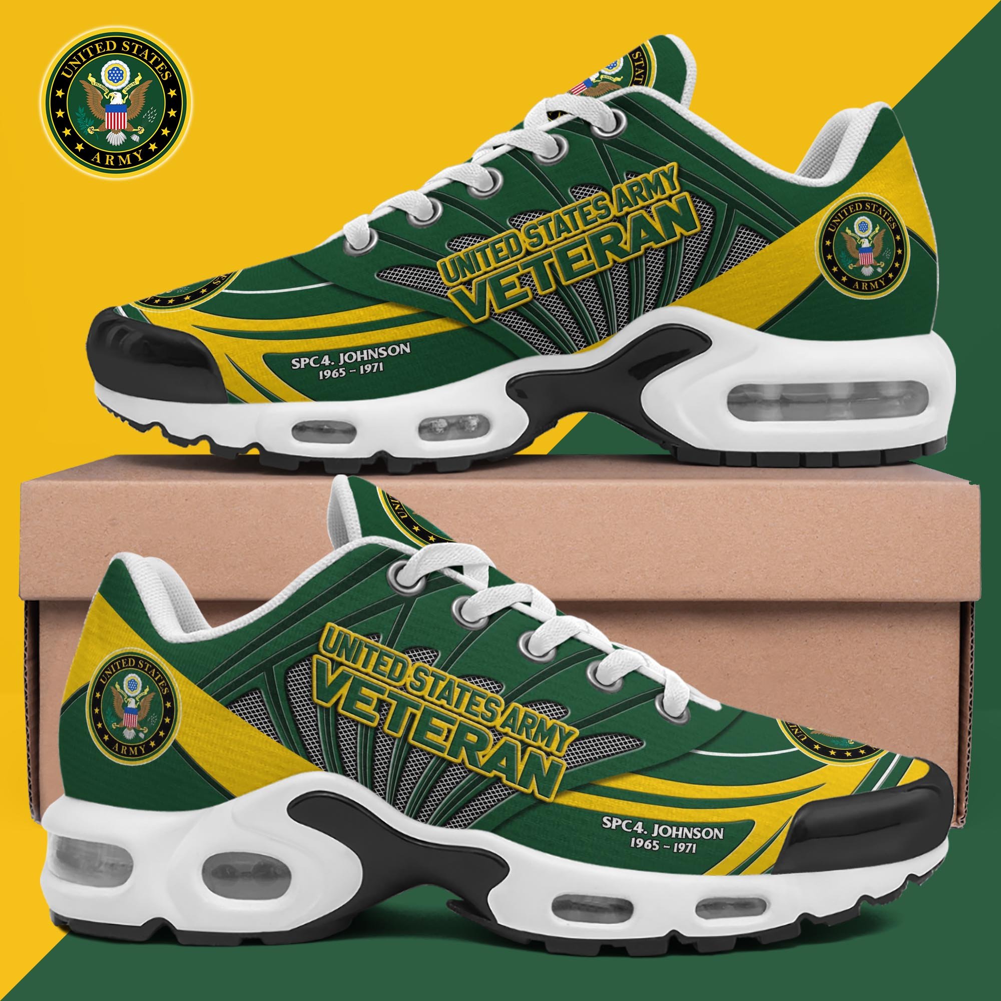 US Army TN Shoes Custom Name And Year, Military Veteran Shoes, Military Gifts PH406