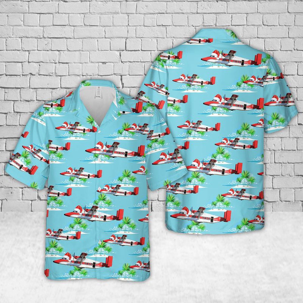 US Forest Service Short C-23B+ Sherpa (360) Christmas Hawaiian Shirt, Xmas Hawaiian Shirts, Christmas Aloha Shirts