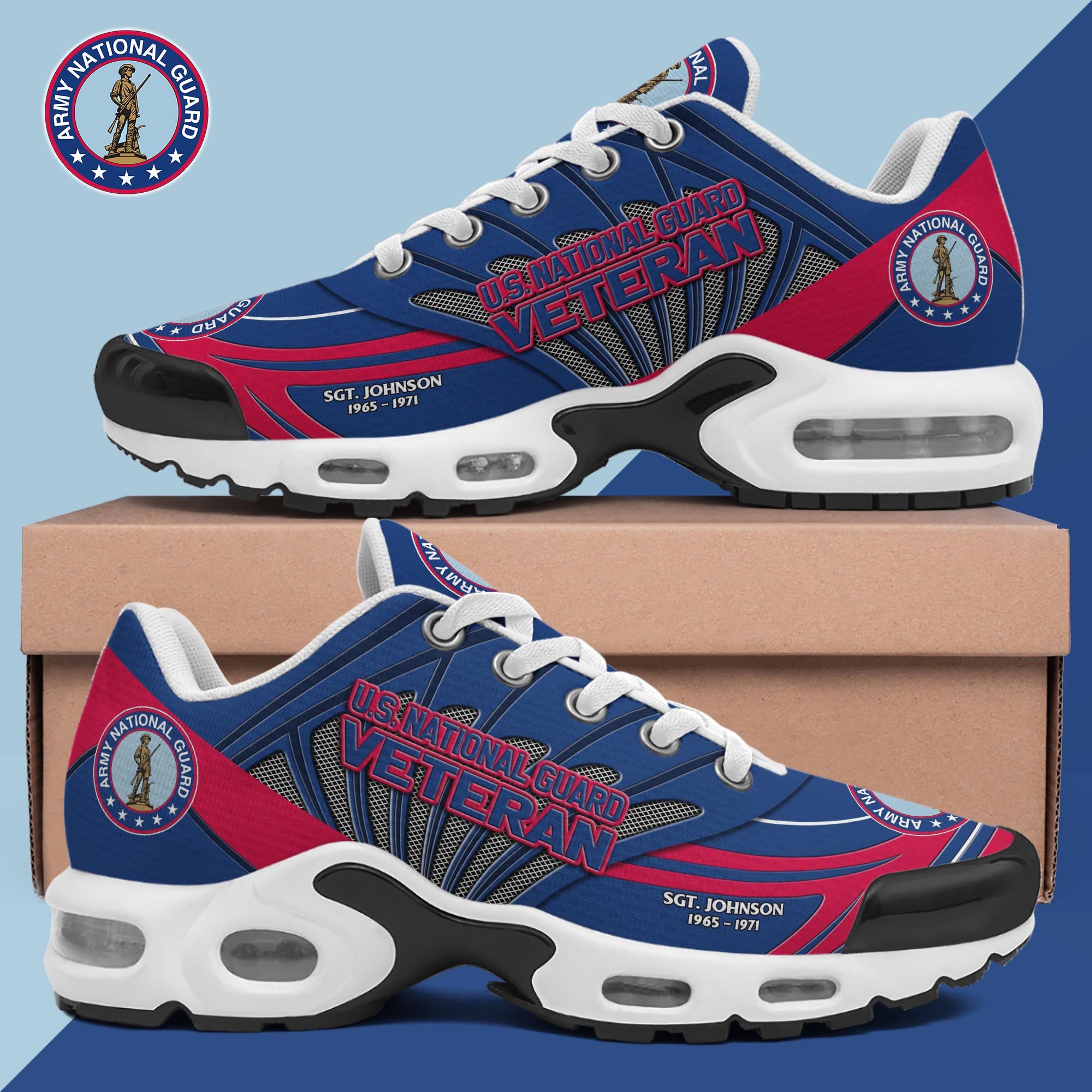 US National Guard TN Shoes Custom Name And Year, Military Shoes, Military Gifts PH406