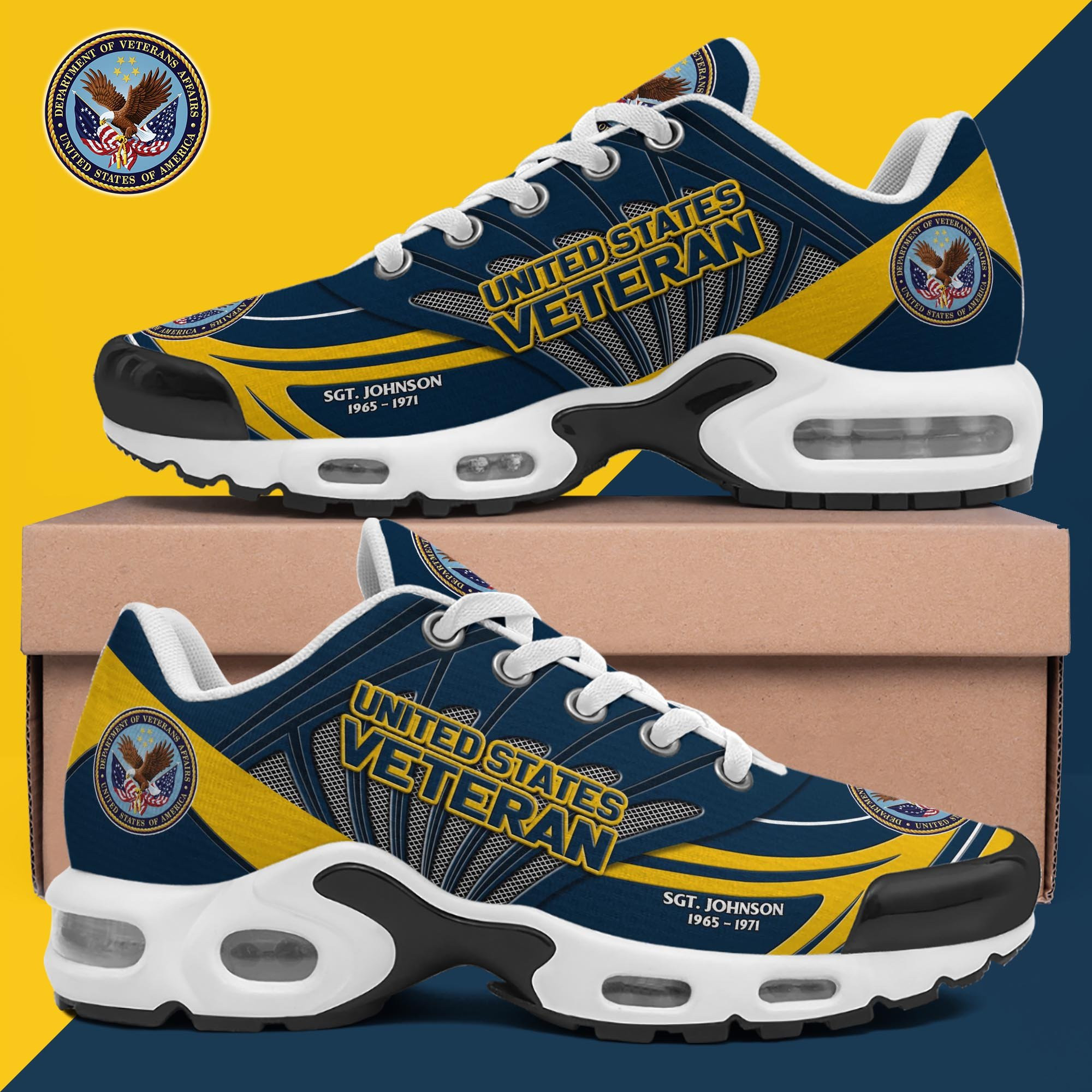 US Veteran TN Shoes Custom Name And Year, Military Shoes, Military Gifts PH406