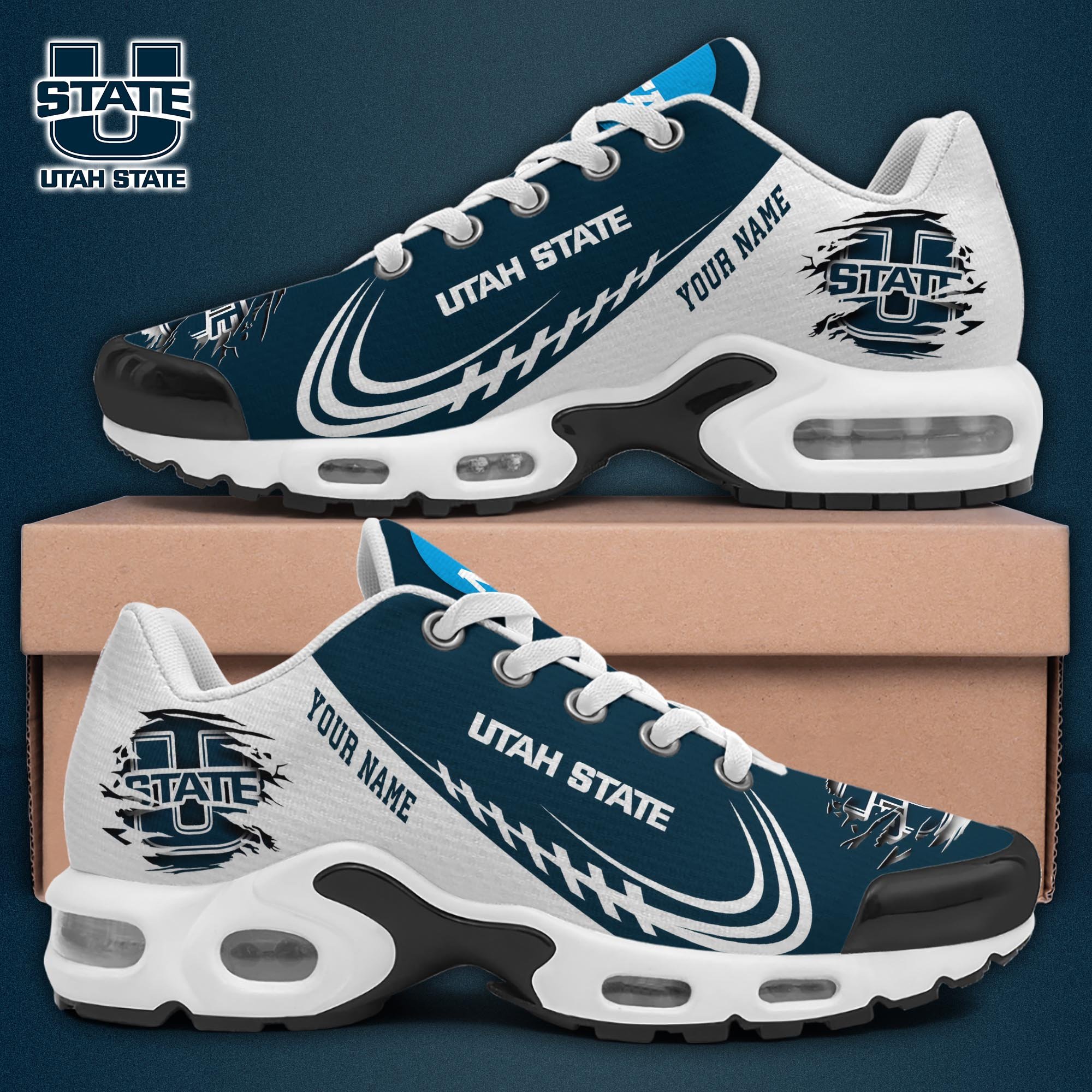 Utah State Aggies TN Shoes 2025 Version Custom Name 
