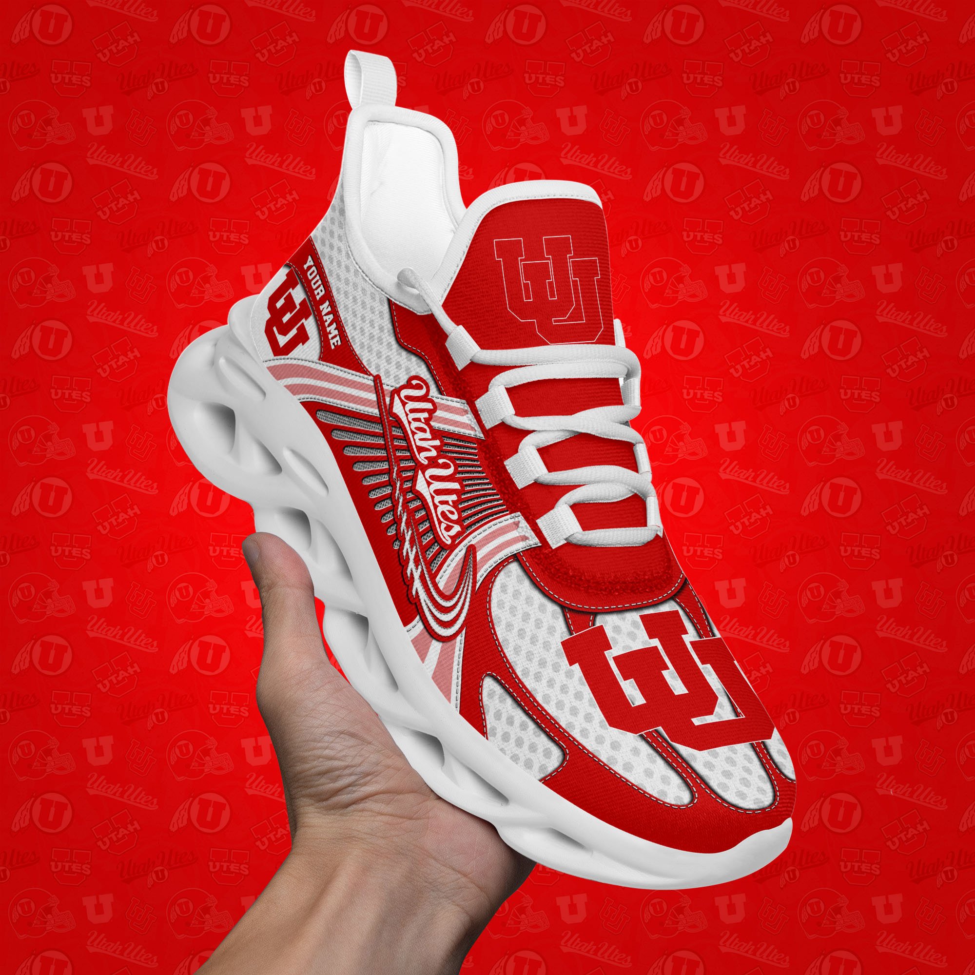 Utah Utes Clunky Sneakers Custom Your Name, Sport Sneakers, Sport Gifts For Fan, Gifts For Him