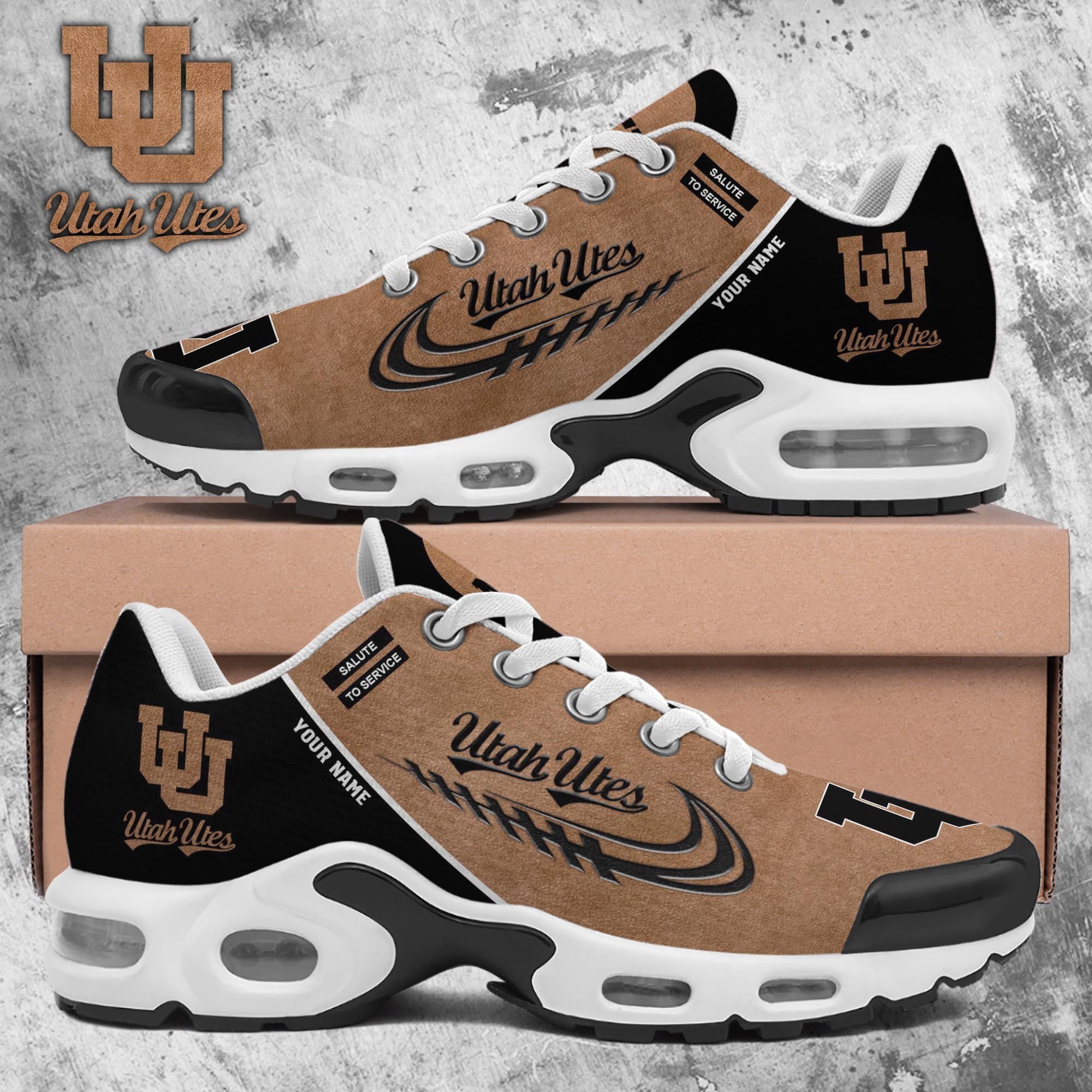 Utah Utes TN Shoes 2025 Version Custom Name, Shoes For Football Fans, Fan Gifts PH637