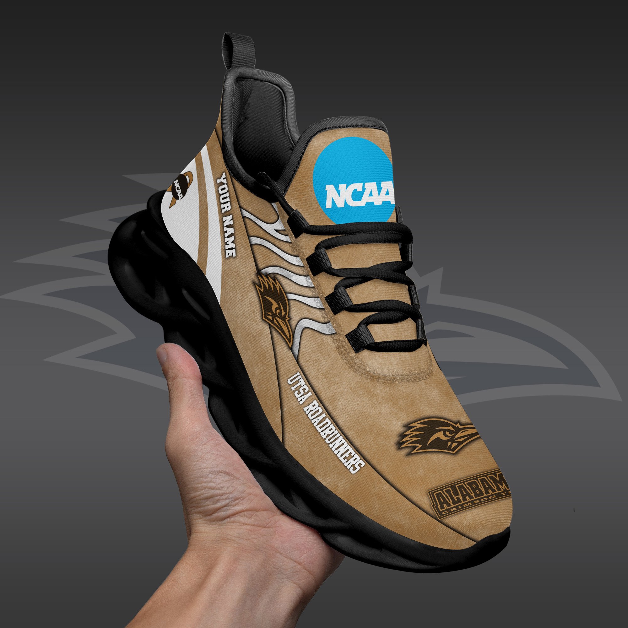 UTSA Roadrunners Black Max Soul Shoes 2025 Versions Custom Your Name And Number 312