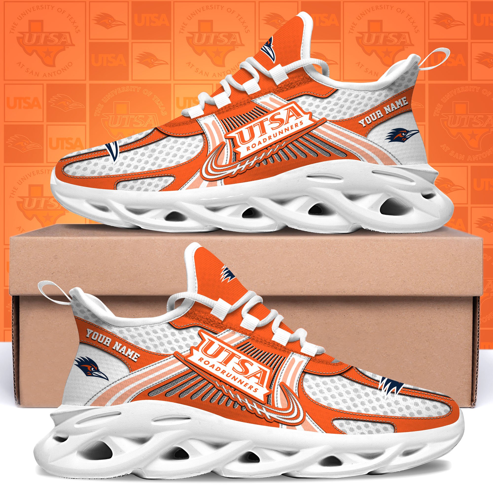 UTSA Roadrunners Clunky Sneakers Custom Your Name, Sport Sneakers, Sport Gifts For Fan, Gifts For Him