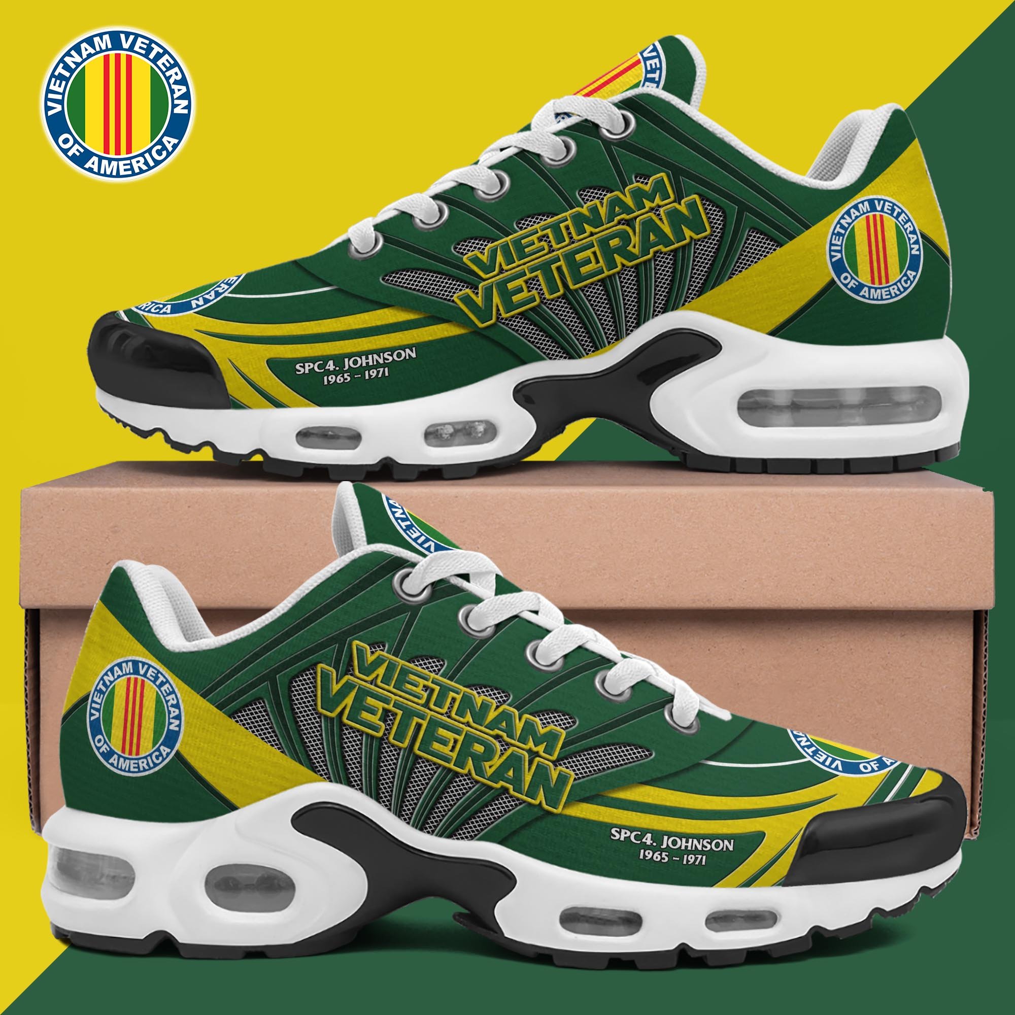 Vietnam Veteran TN Shoes Custom Name And Year, Military Shoes, Military Gifts PH406