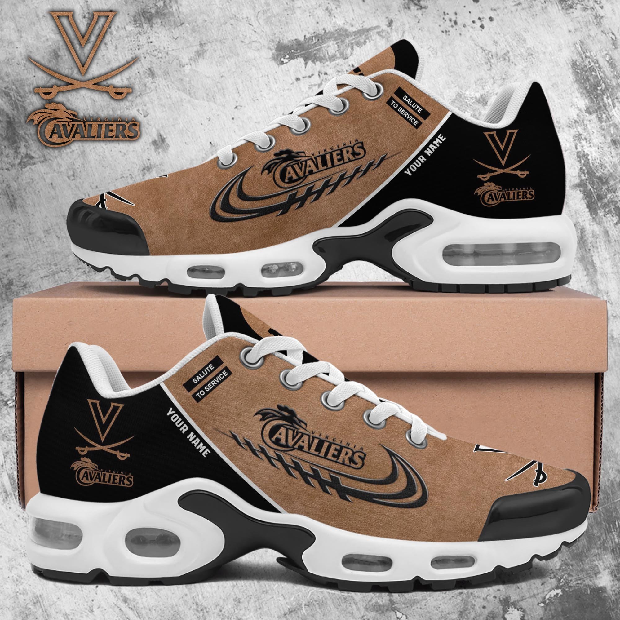 Virginia Cavaliers TN Shoes 2025 Version Custom Name, Shoes For Football Fans, Fan Gifts PH637