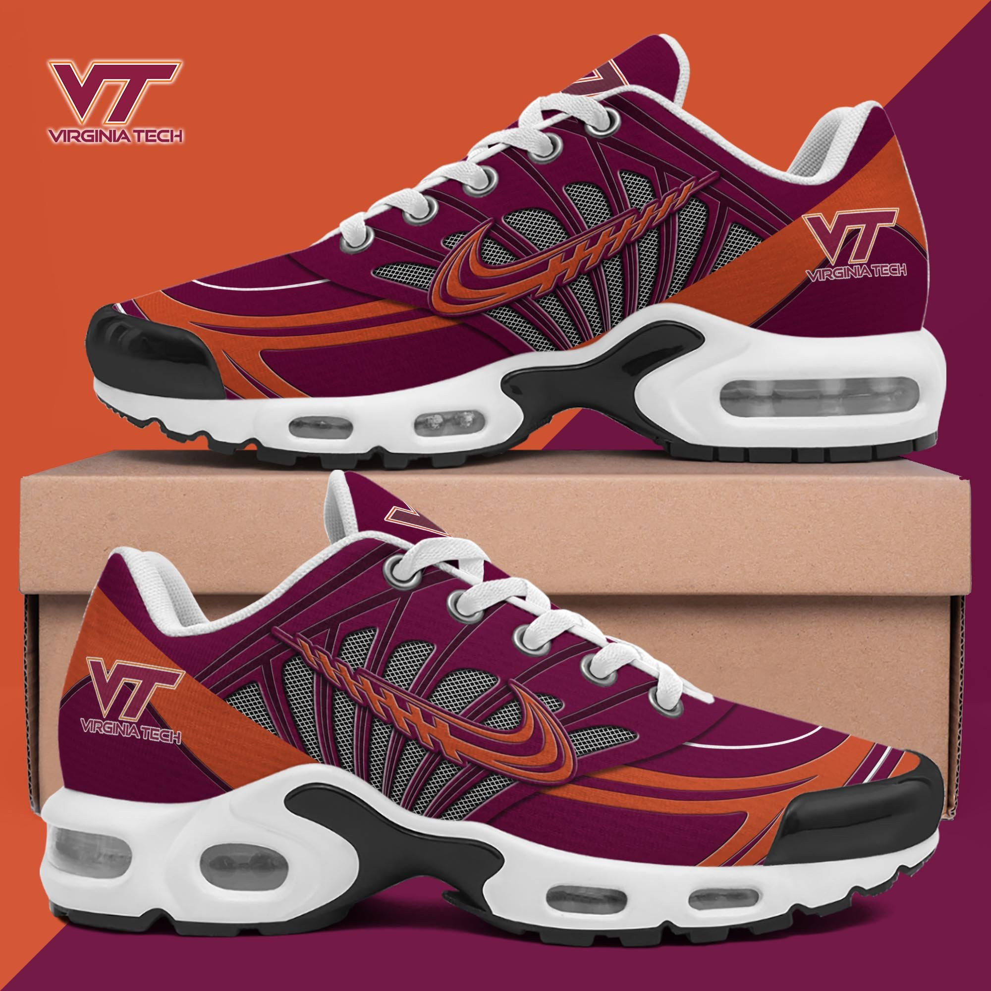 Virginia Tech Hokies TN Shoes 2025 Version Custom Name 135