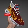 Washington Commanders Black Max Soul Shoes 2025 Versions Custom Name 630