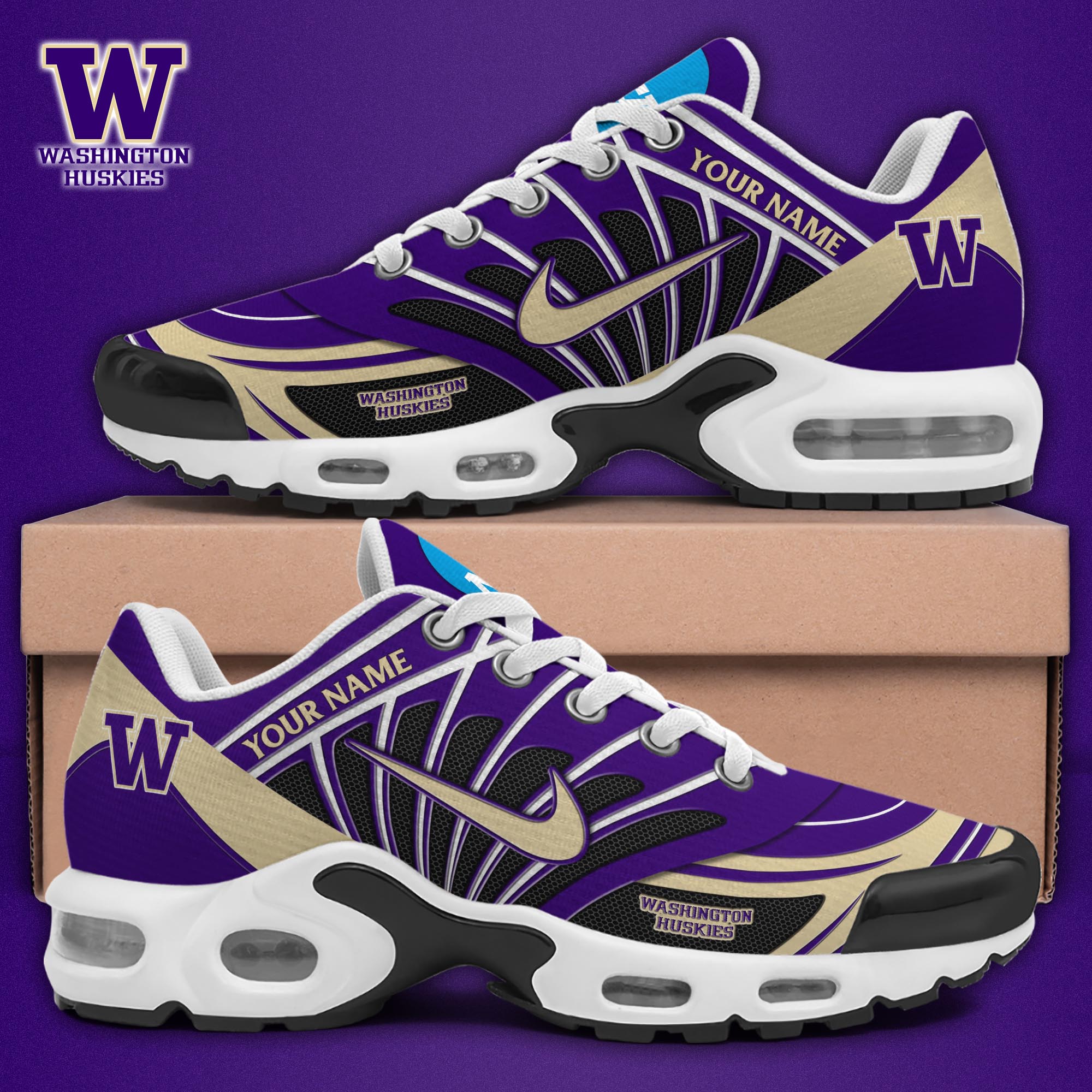 Washington Huskies TN Shoes 2025 Version Custom Name 