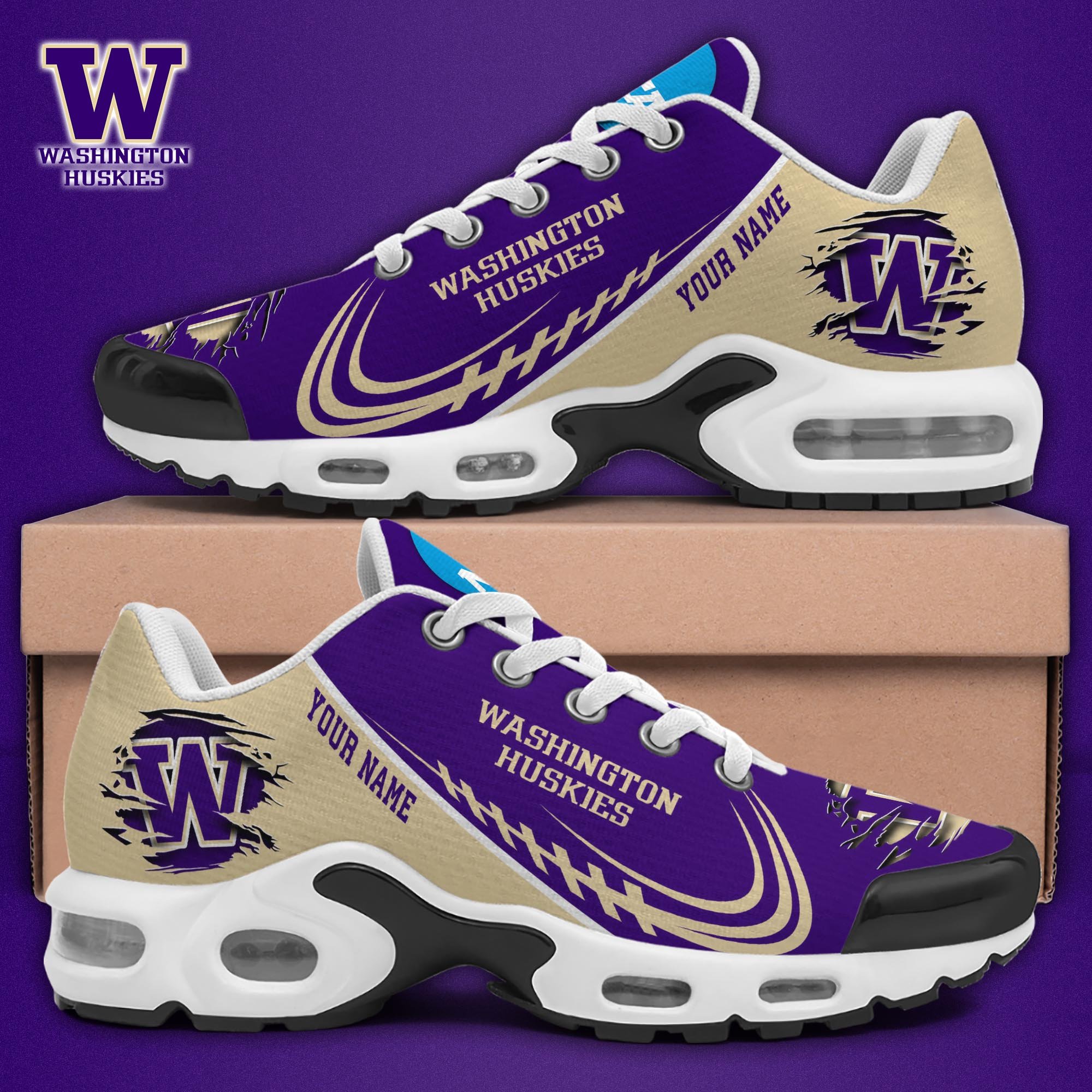 Washington Huskies TN Shoes 2025 Version Custom Name 