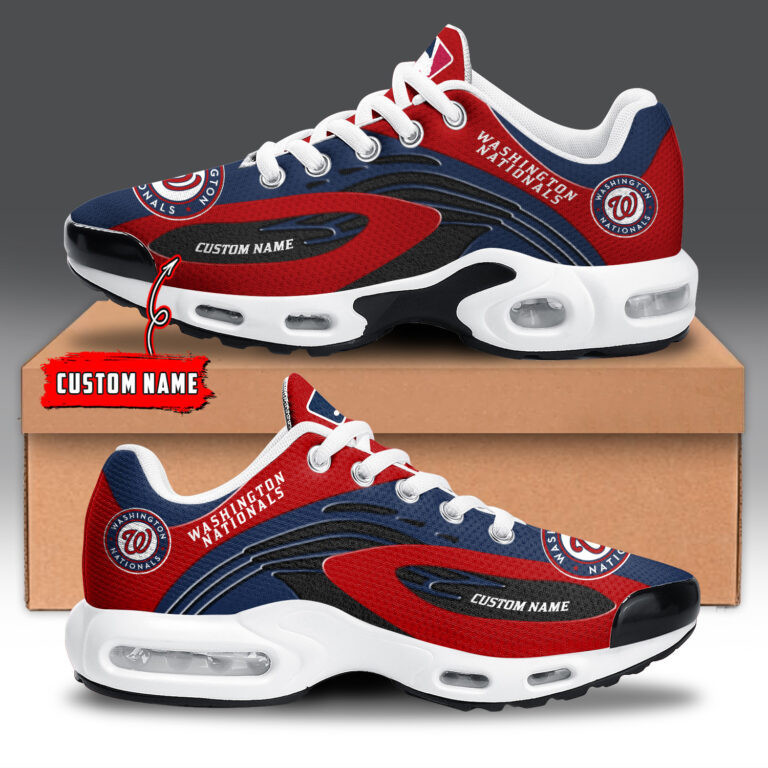 Washington Nationals Personalized Name Team Logo Mix Colors Star Line TN Shoes Air Cushion Sneakers