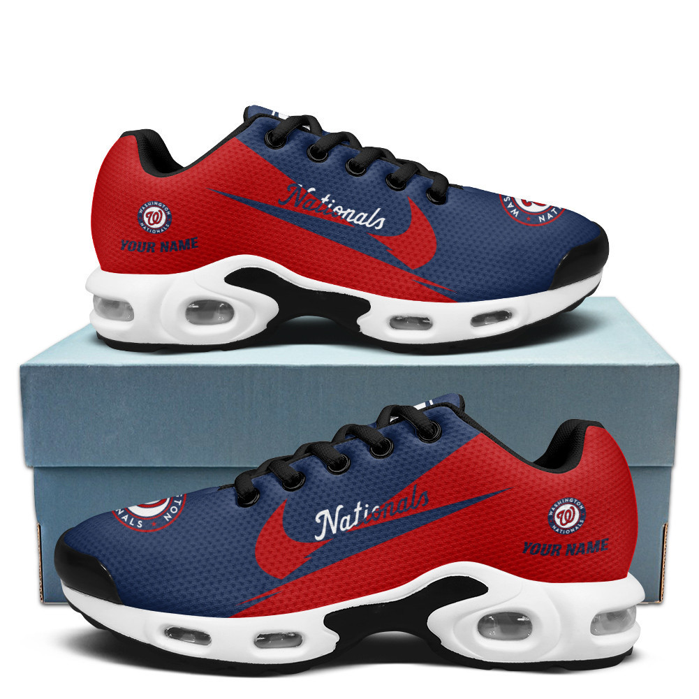 Washington Nationals Personalized Name Team Logo Wings Of God Pattern TN Shoes Air Cushion Sneakers