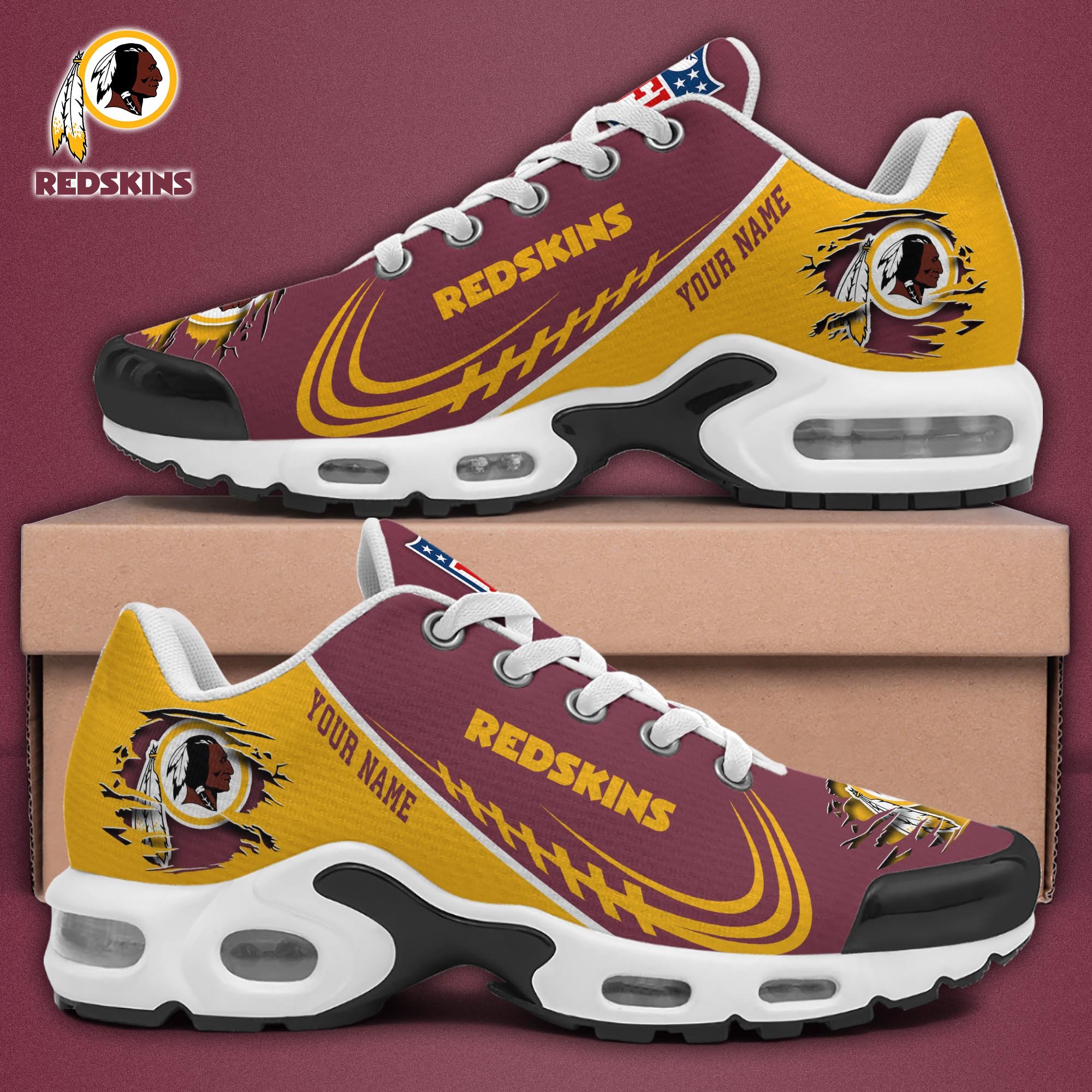 Washington Redskins TN Shoes 2025 Version Custom Name 