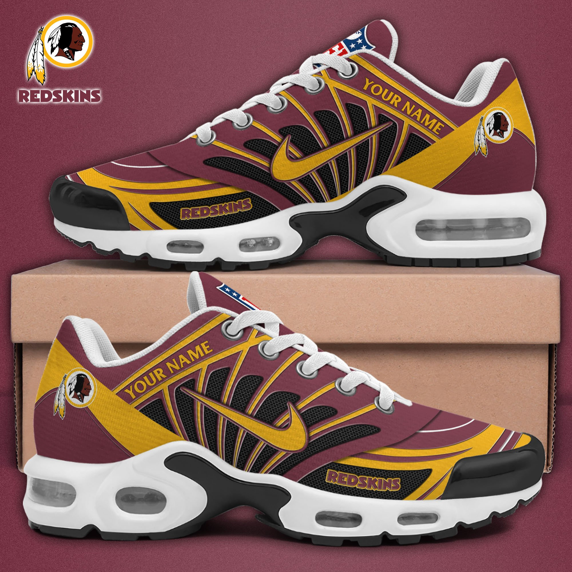 Washington Redskins TN Shoes 2025 Versions Custom Your Name 921