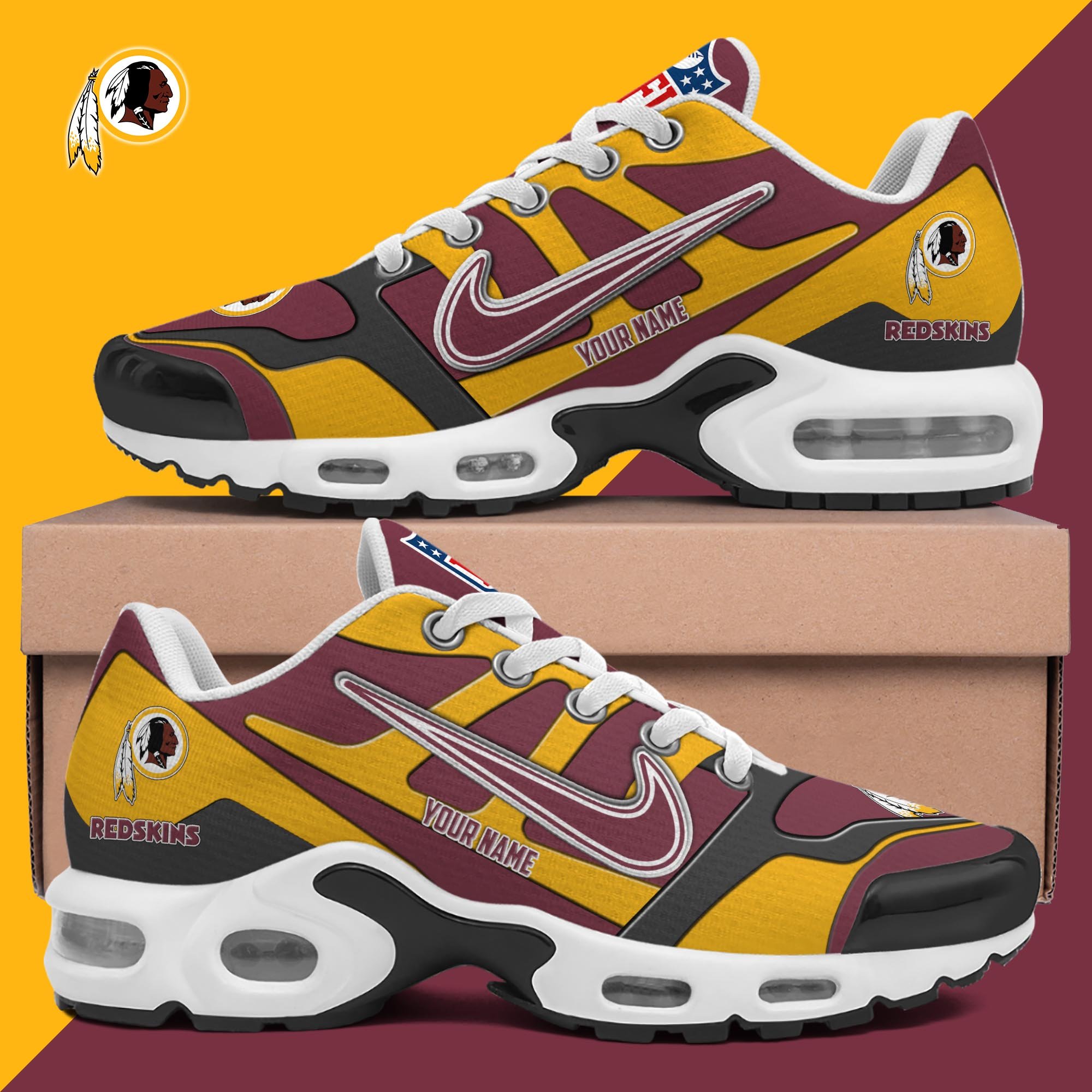 Washington Redskins TN Shoes Custom Your Name 
