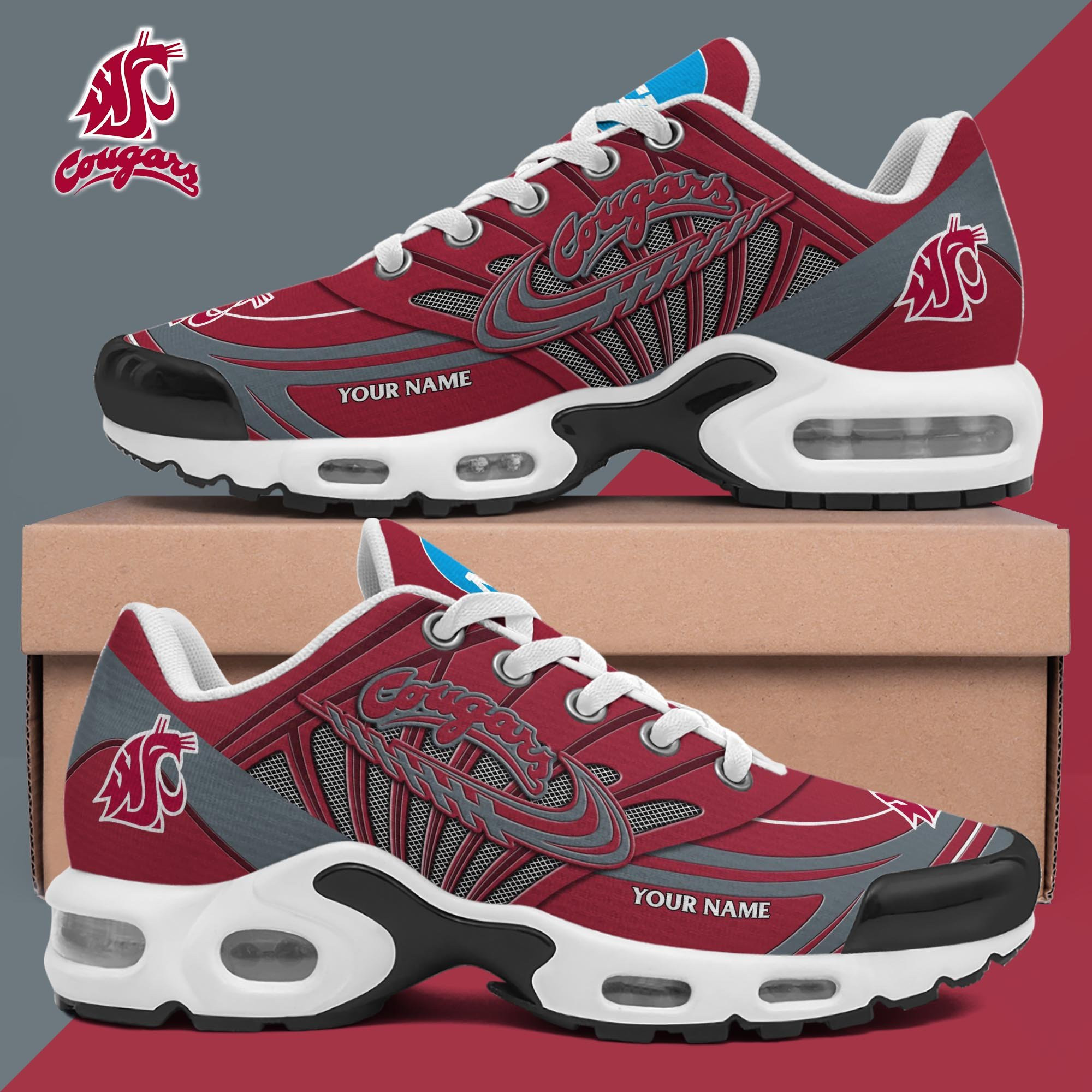 Washington State Cougars TN Shoes 2025 Version Custom Your Name 594